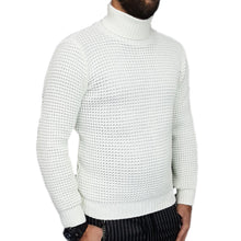 MAGLIONE UOMO DOLCEVITA MAGLIA COLLO ALTO nido d'ape ITALY S,M,L,XL 510