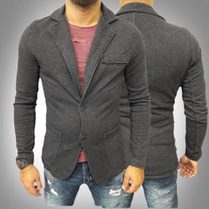 GIACCA JEANS UOMO CARDIGAN FELPA SLIM  TOPPE S,M,L,XL,QUADRI ITALY NIDO D'APE