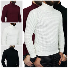 MAGLIONE UOMO DOLCEVITA MAGLIA COLLO ALTO nido d'ape ITALY S,M,L,XL 510