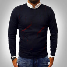 GIACCA JEANS UOMO CARDIGAN MAGLIA MAGLIONE STRAPPI SLIM TOPPE FELPA GIROCOLLO H9