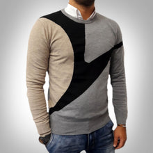 GIACCA JEANS UOMO CARDIGAN MAGLIA MAGLIONE BICOLORE SLIM FIT FELPA GIROCOLLO J12